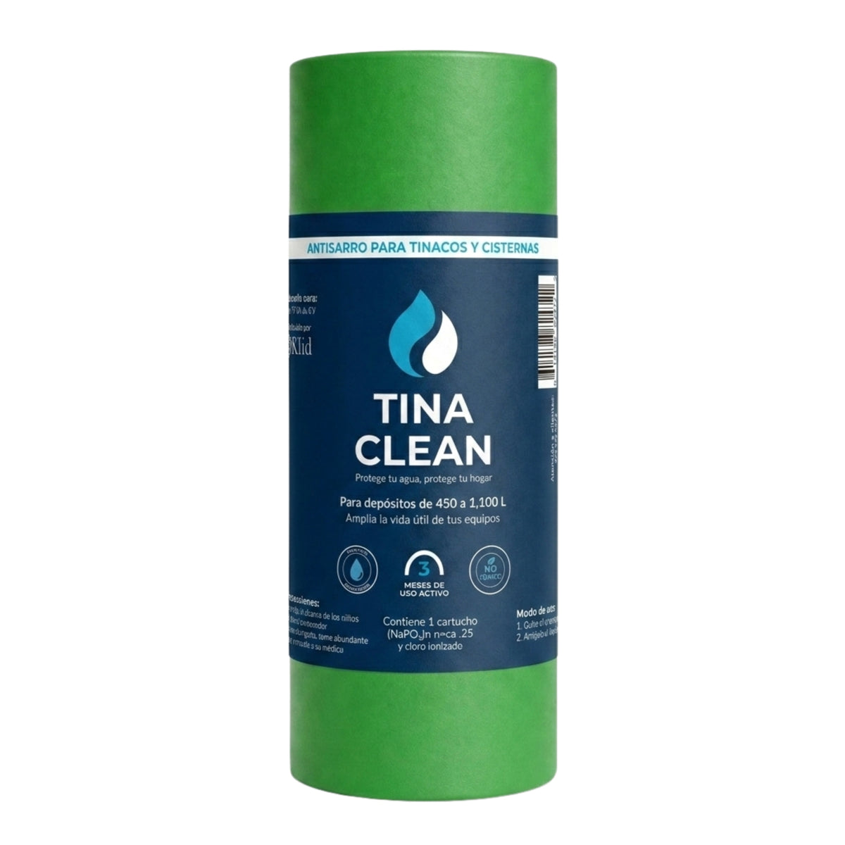 Antisarro Ecológico Dual TINA CLEAN para Tinaco 450-1100L | 3 meses