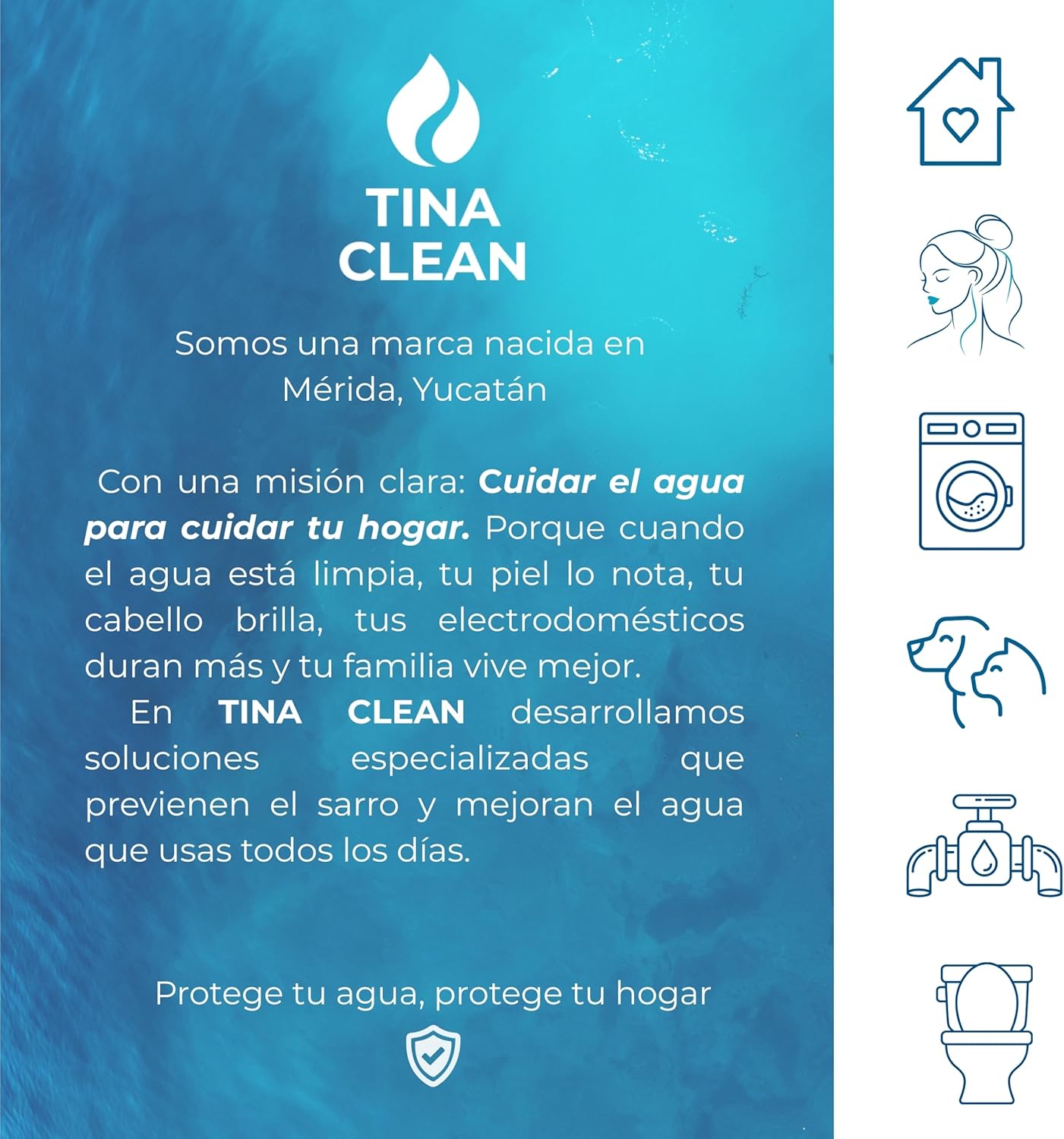 Antisarro para Tinaco y Cisterna 450 a 1100L 12 Meses | Eliminador de Sarro y Sauvizador de Agua | Filtro de Agua y Suavizador | Tina Clean – Filtro Agua para Tinaco