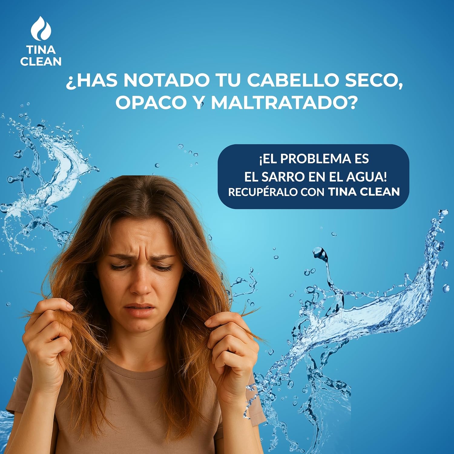 Kit Antisarro Tina Clean | Antisarro para Tinaco 450–1100L (3 Meses) + Antisarro para Baño (2 Meses) | Eliminador de Sarro y Sauvizador de Agua | Filtro y Suavizador | Filtro de Agua para Tinaco y WC