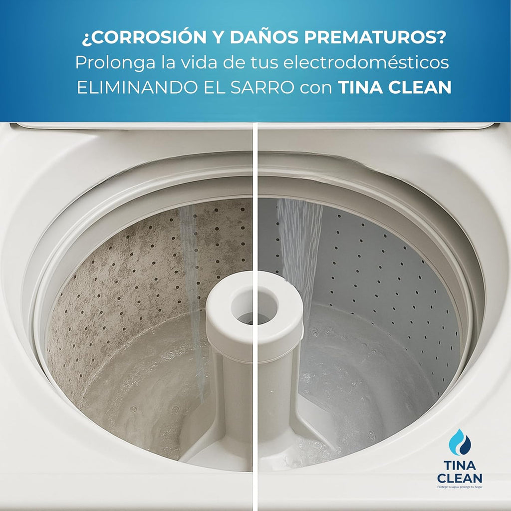Antisarro Ecológico para Tinaco y Cisterna 2000–4000L | Eliminador de Sarro y Sauvizador de Agua | Filtro de Agua y Suavizador por 12 Meses |Tina Clean – Filtro Agua para Tinaco | Ecofriendly
