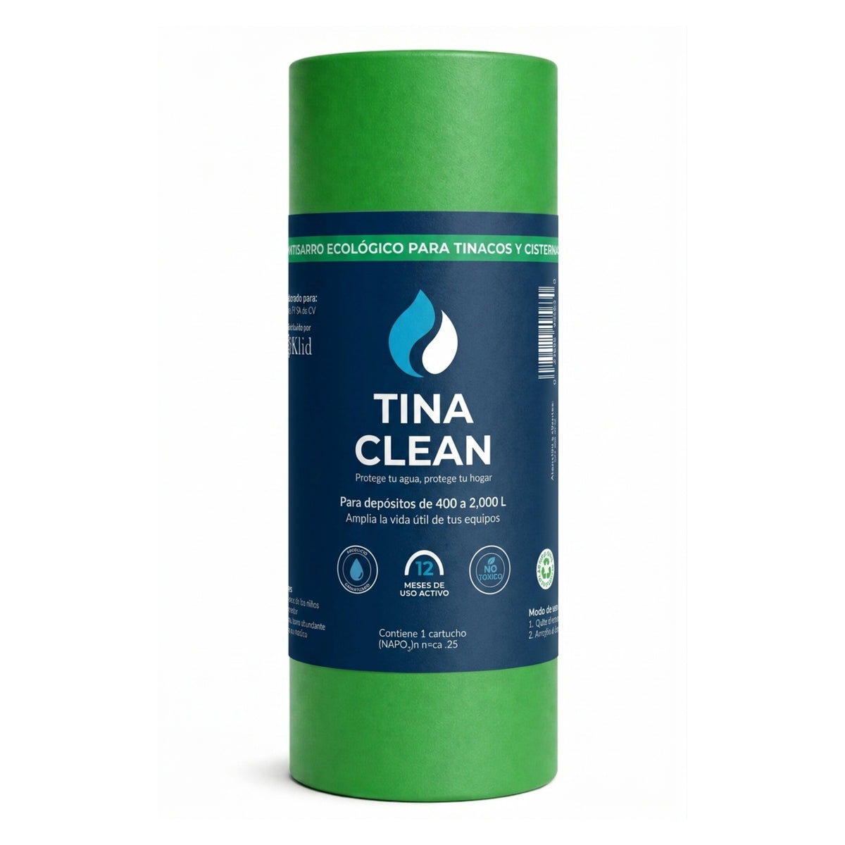 Antisarro Ecológico TINA CLEAN para Tinaco 450-2000L | 12 meses