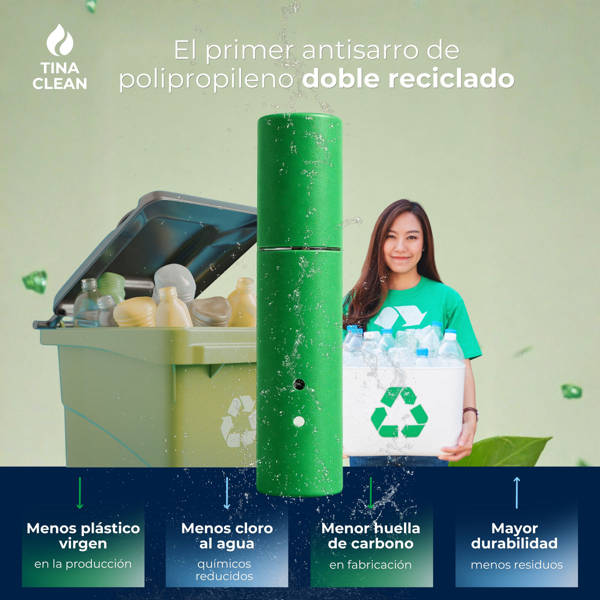 Antisarro Ecológico TINA CLEAN para Cisterna 5000-10000L | 12 meses