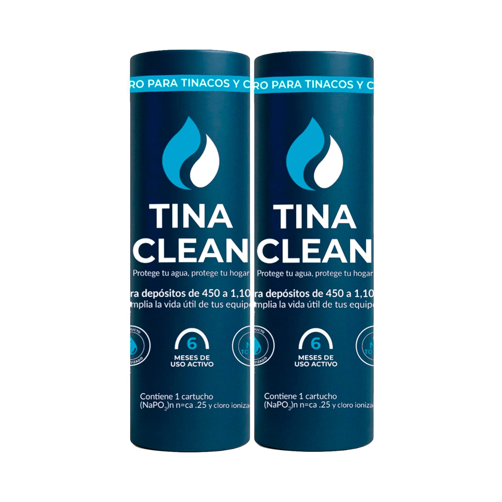 Antisarro para Tinaco y Cisterna 450 a 1100L | 2 Pack de 6 meses c/u